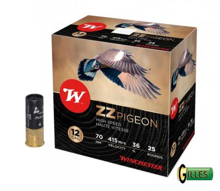 Boite de 25 cartouches calibre 12 ZZ PIGEON  WBT16