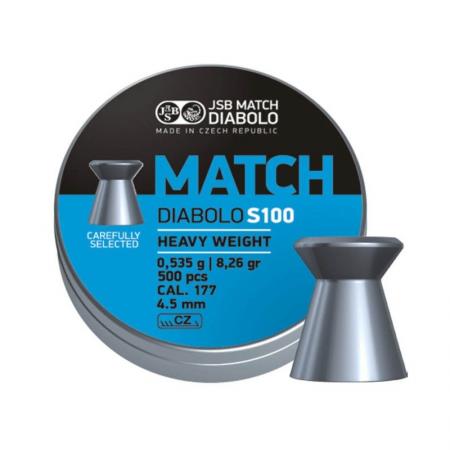 Boite de 500 plombs JSB MATCH DIABOLO Match Heavy Weight 4,50mm 0,535g