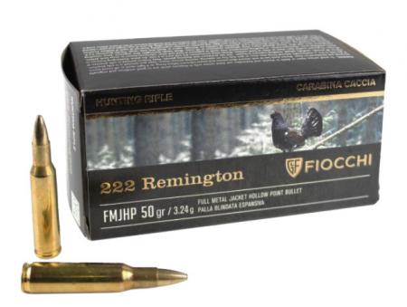 Cartouches Fiocchi .222 Rem FMJHP 50 gr / 3,2 g