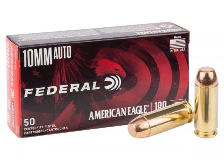 Cartouches Federal 10mm Auto FMJ 180gr – boîte de 50 pour tir sportif