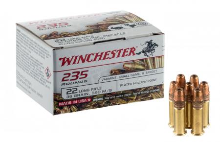 235 cartouches WINCHESTER .22lr  36gr / 2,33g