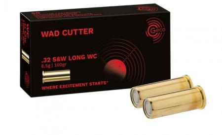 Cartouches GECO .32 S&W Long WC 100 gr / 6,5 g