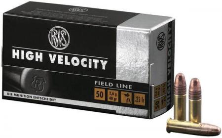 50 cartouches RWS High Velocity .22lr  40gr / 2,59g