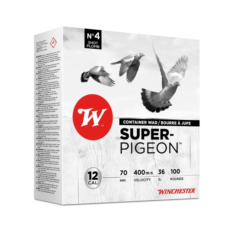 Pack de 100 cartouches WINCHESTER Cal. 12  SPECIAL PIGEON 36grs 