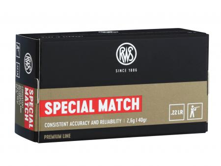 Boite de 50 cartouches RWS  Special Match .22lr 40gr / 2,59g