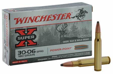 20 cartouches Winchester Power Point 30-06 Springfield 180 gr / 11.6 g