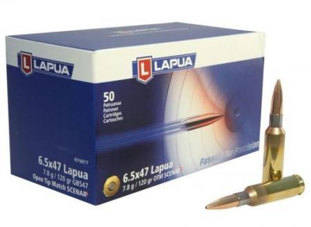 Boite de 50 cartouches LAPUA 6,5x47 OTM SCENAR 120gr / 7,77g