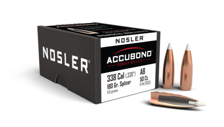 50 ogives Nosler Accubond calibre 338 (.338) 180 gr / 11,66 g