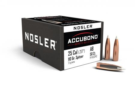 50 ogives Nosler Accubond cal. 25 (.257) 110 gr / 7,13 g