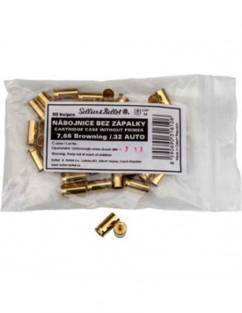 50 étuis vides SELLIER&BELLOT Cal. 7,65 (.32 Acp)