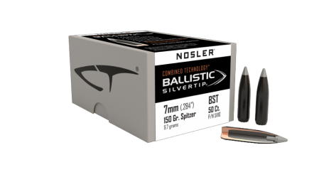 50 ogives Nosler Combined Technology Ballistic Silvertip calibre 7 mm (.284) 150 gr / 9,7 g