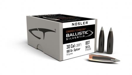 Boîte de 50 ogives Combined Technology Ballistic Silvertip calibre 30 (.308) 180 gr / 11,66 g