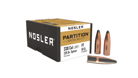 50 ogives Nosler Partition calibre 338 (.338) 225 gr / 14,6 g