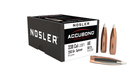 50 ogives Nosler Accubond calibre 338 (.338) 250 gr / 16,20 g