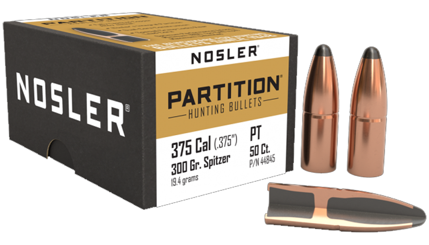 50 ogives Nosler Partition calibre 375 (.375) 300 gr / 19,4 g