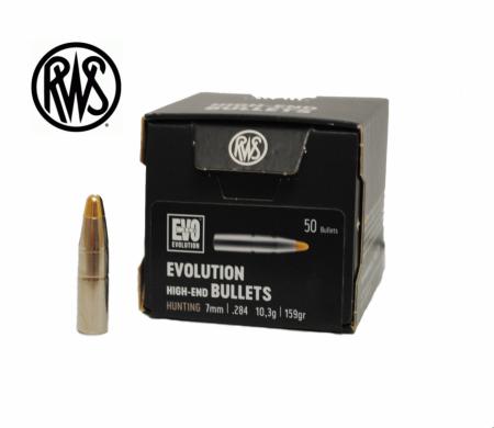 50 ogives EVO RWS Calibre 7 mm 159 gr /  10.30 g