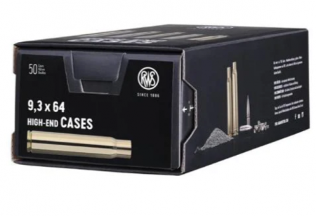 50 étuis vides RWS Cal. 9.3x64