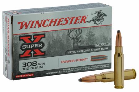 20 cartouches Winchester Power Point .308 Winchester 180 gr / 11,7 g