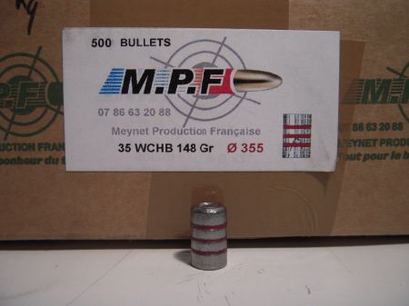 ogives 38 (.355) WC HB graissées 148 gr / 9,6 g