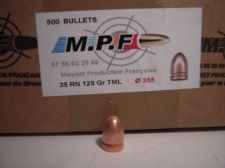 500 ogives MPF 9mm (.355) RN 125 gr / 8,10 g TMJ