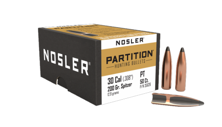 50 ogives Nolser Partition calibre 30 (.308) 200 gr / 12,9 g