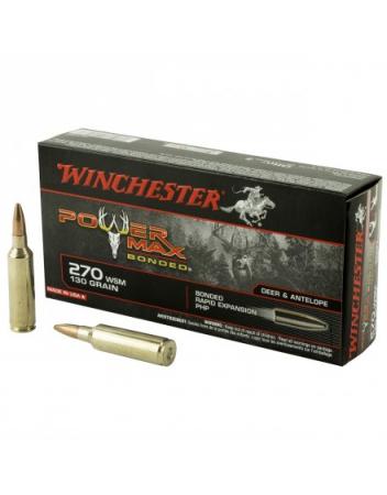 Boite de 20 cartouches WINCHESTER 270 WSM Power Max Bonded 130 gr / 8,4 g