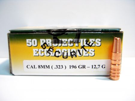 50 ogives Sologne GPA calibre 8 mm (.323) 196 gr / 12,70 g