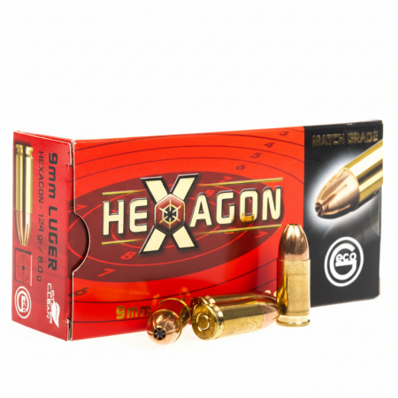 Cartouches GECO 9x19 HEXAGON 124 gr / 8 g