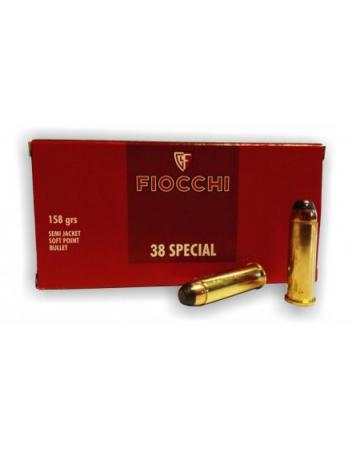 Boite de 50 cartouches FIOCCHI Cal. 38sp SJSP 158gr / 10,24g