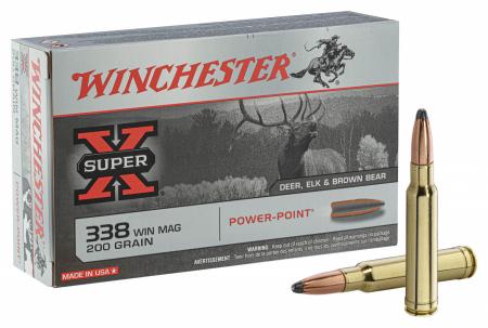 Cartouches Winchester Super-X .338 Win Mag PPSP 200 gr / 12,96 g