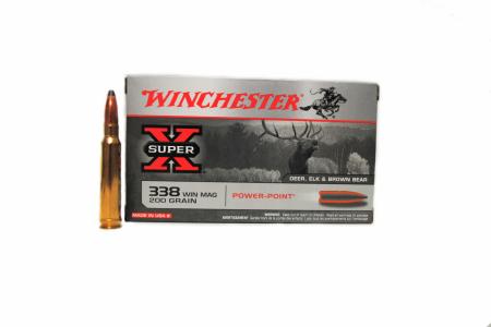 Boite de 20 cartouches WINCHESTER Super-X .338Win Mag PPSP 200gr / 12,96g