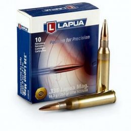 Boites de 10 cartouches LAPUA Lock Base .338Lapua Mag FMJBT 250gr / 16,2g