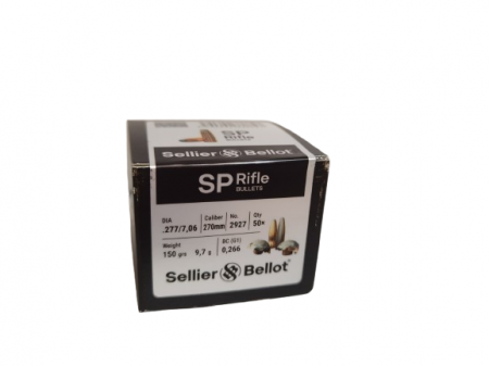 Boite de 50 ogives SELLIER&BELLOT .270 (.277) JSP 150gr / 9,72g