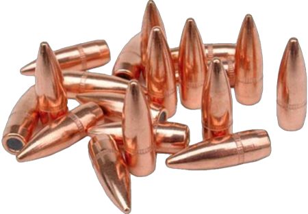 100 ogives P.P.U Partizan calibre 22 (.224) 55 gr / 3.56 Full Metal Jacket Boat Tail