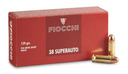 Boite de 50 cartouches FIOCCHI .38 Super Auto FMJ 129gr / 8,39g