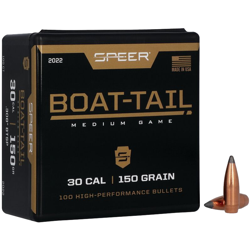 100 ogives Speer calibre 30 (.308) 150 gr / 9,72 g Spitzer Boat Tail