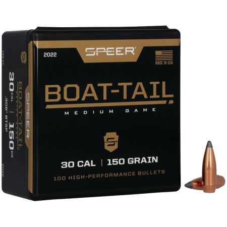 100 ogives Speer calibre 30 (.308) 150 gr / 9,72 g Spitzer Boat Tail
