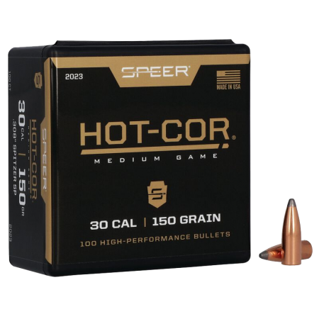 100 ogives Speer Hot-Cor calibre 30 (.308) 150 gr / 9,72 g Spitzer