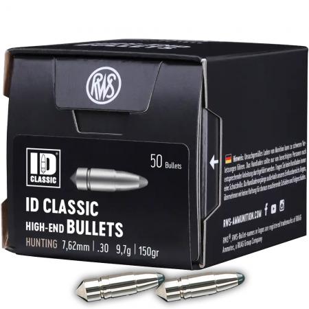 50 ogives ID CLASSIC RWS Cal 30 (.308) 150 gr / 9.70 g