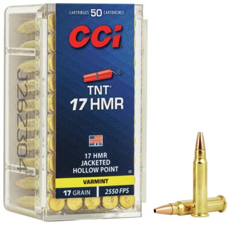 Boite de 50 cartouches CCI .17HMR JHP 17gr / 1,1g