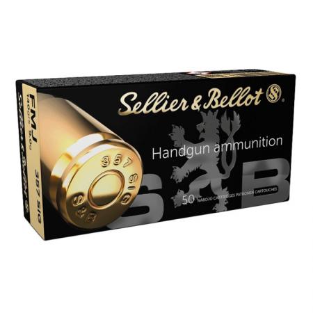 Boite de 50 cartouches SELLIER&BELLOT .357 Sig FMJ 140gr / 9g
