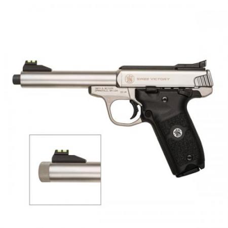 Pistolet semi automatique S&W 22 VICTORY fileté Cal. 22 LR