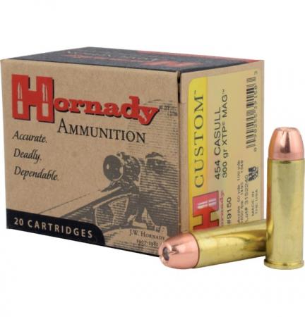 Boite de 20 cartouches HORNADY .454 CASULL XTP MAG 300gr / 19,44g