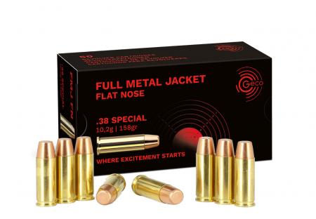 Cartouches GECO .38 Special FMJ 158 gr / 10,2 g