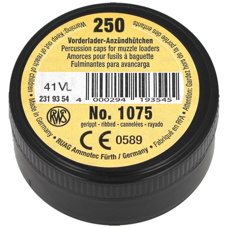 Boite de 250 amorces poudre noire RWS 1075 