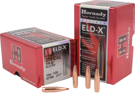 100 ogives Hornady ELD-X calibre 270 Winchester (.277) 145 gr / 9,40 g