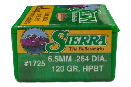 100 ogives Sierra Match King calibre 6.5 mm (.264) 120 gr / 7,8 g Hollow Point Boat Tail