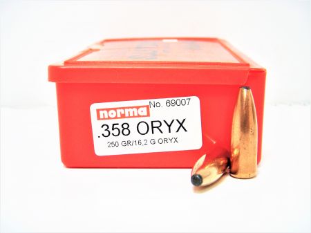 50 ogives Norma Oryx calibre 9 mm (.358) 250 gr / 16,20 g