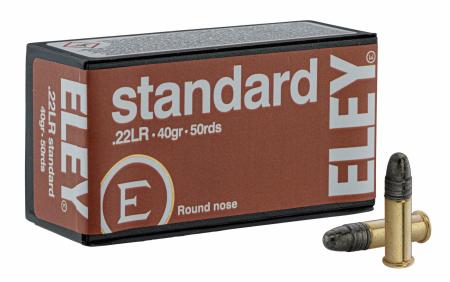 50 cartouches ELEY Standard .22lr 40gr / 2,59g