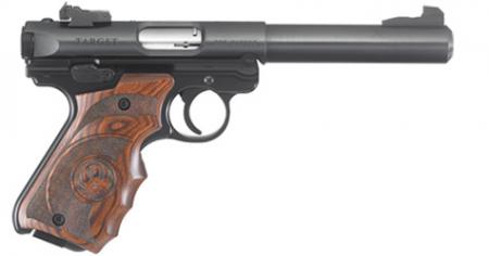 Pistolet semi automatique Ruger Mark IV Target plaquettes bois